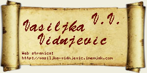 Vasiljka Vidnjević vizit kartica